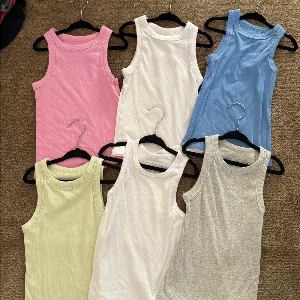 Abercrombie Kids Sleeveless Tank Tops - Multi-Color Pack girls size 7/8